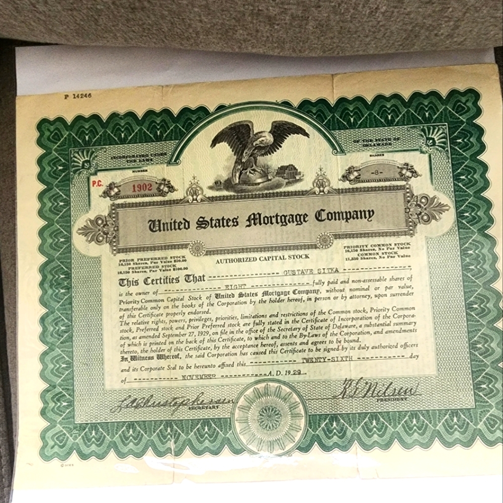 Old bond certificates